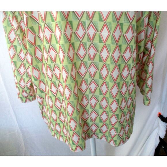 Alfred Dunner Women's Petite 3/4 Sleeve Green & Pink Beaded Shirt Size PL - Picture 7 of 10